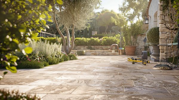 Coût d'installation du travertin en extérieur